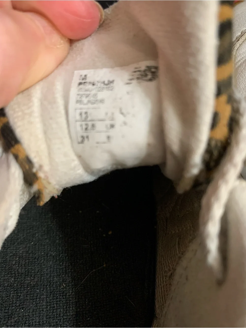 New Balance 997H Kids Size 13 White Leopard Print Sneakers